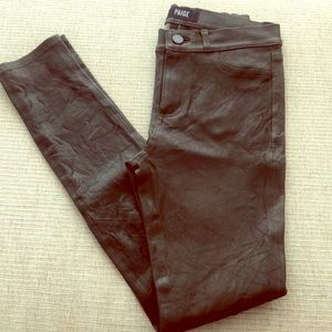 Genuine leather Paige skinny pant